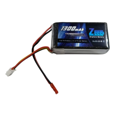 BATERIA DE LIPO 3S 11.1V 1300MAH 120C COM PLUG JST ZEEE POWER 1300M-120C-3S-JST